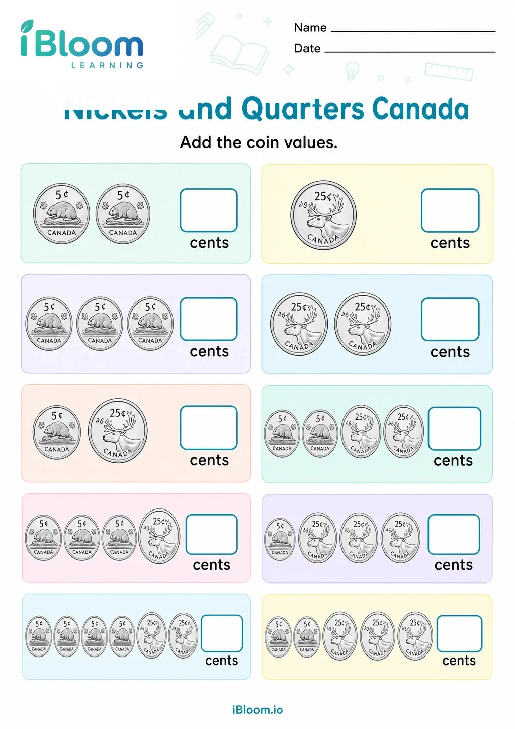 Preview page 1 of Nickels and Quarters Canada