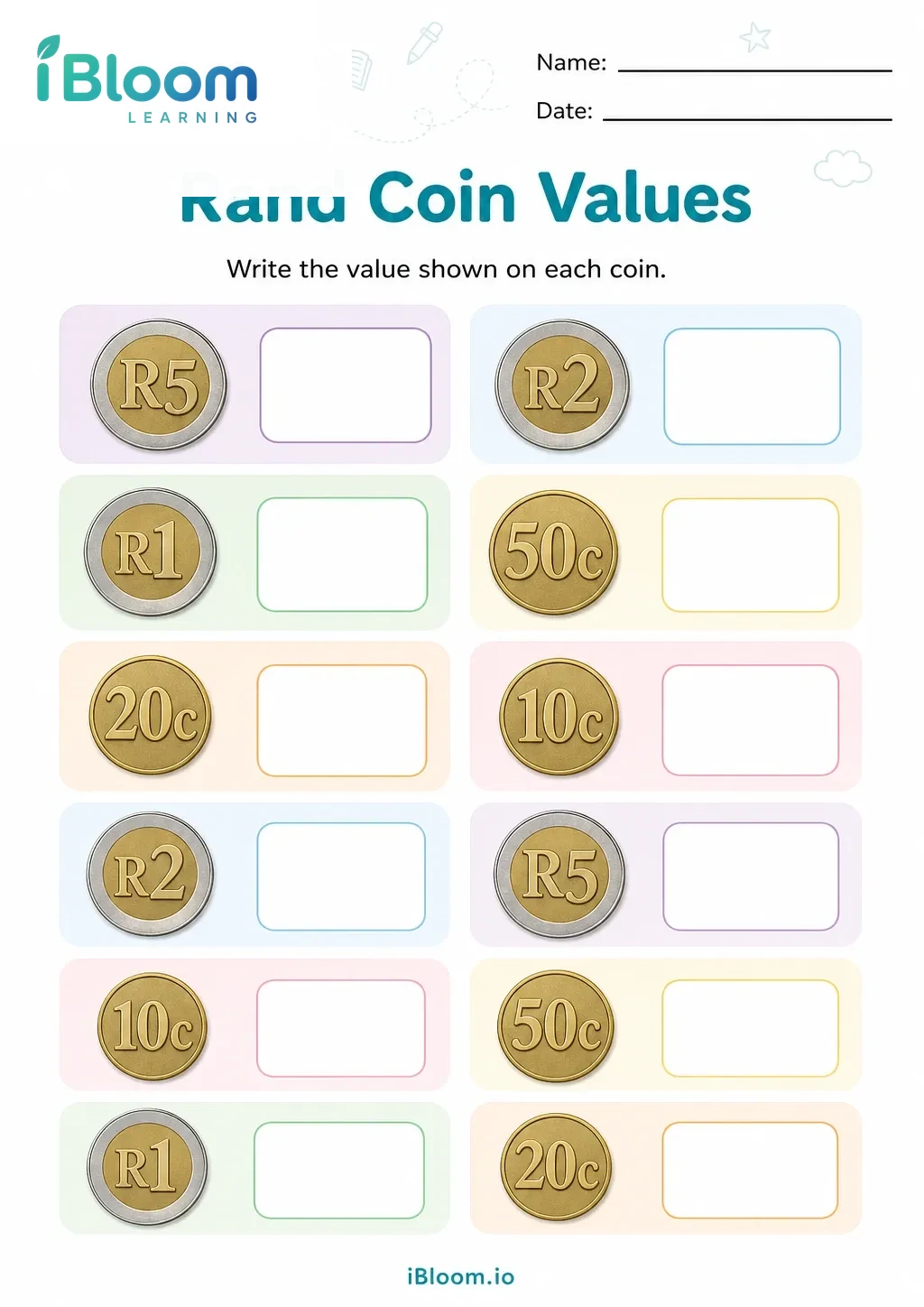 Preview page 1 of Rand Coin Values