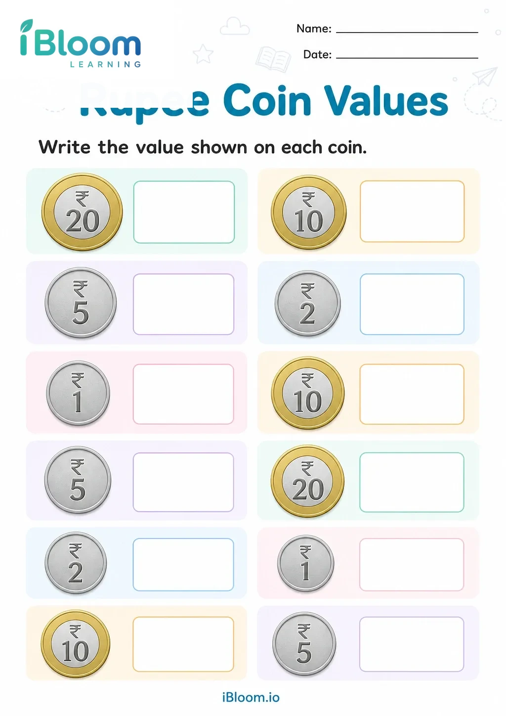 Preview page 1 of Rupee Coin Values