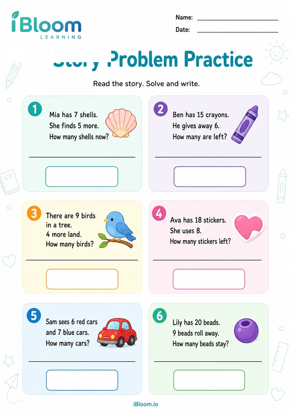 Preview page 1 of Story Problem Practice