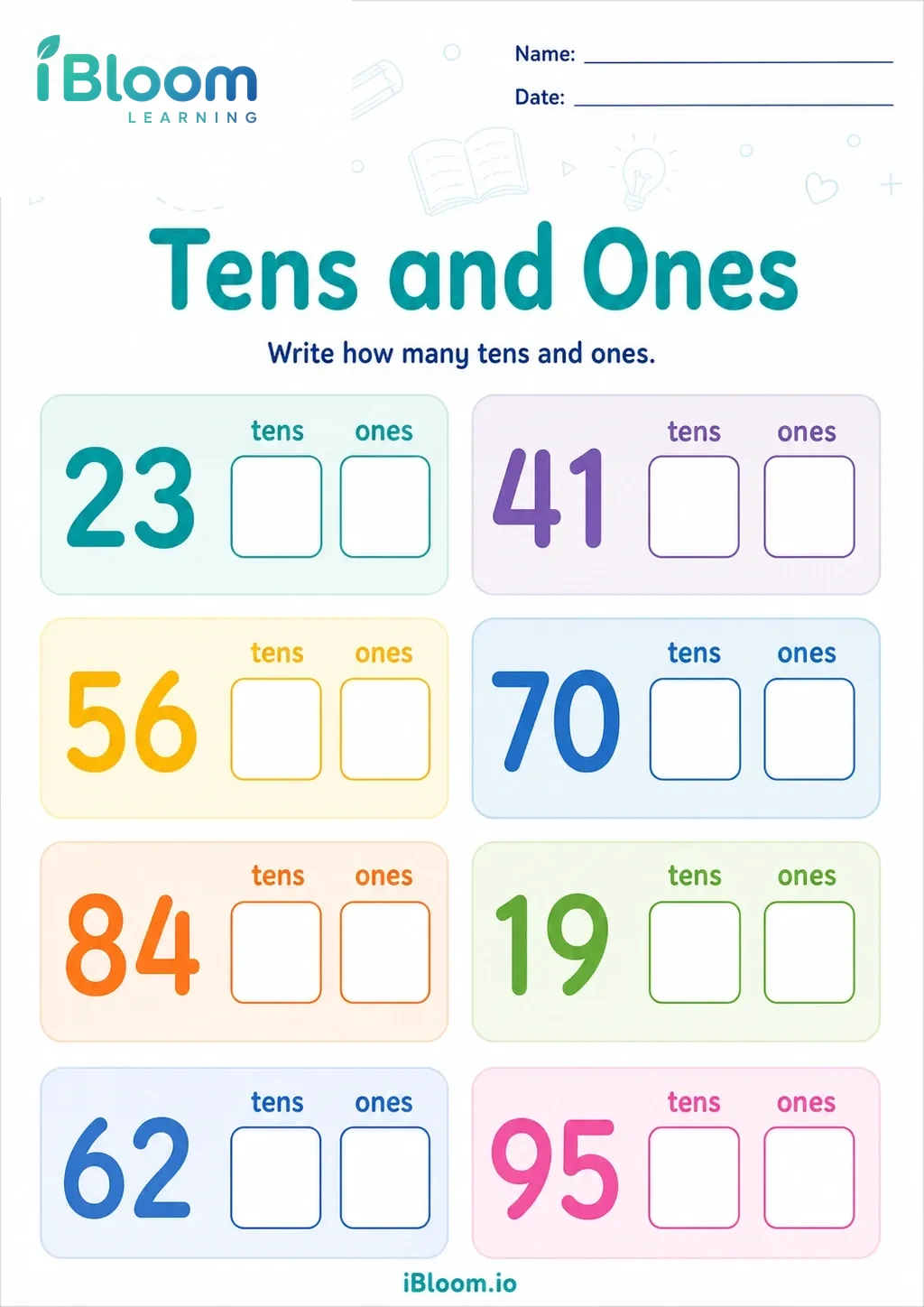 Preview page 1 of Tens and Ones