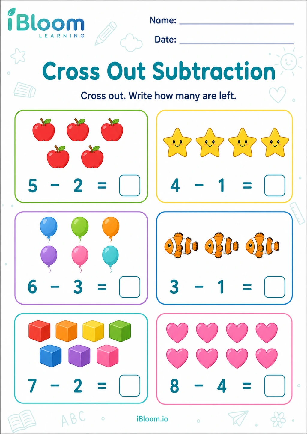 Preview page 1 of Cross Out Subtraction