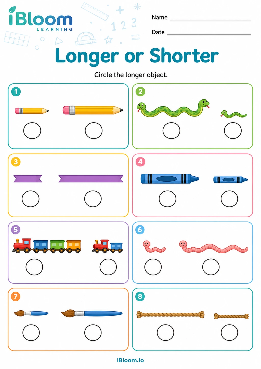 Preview page 1 of Longer or Shorter