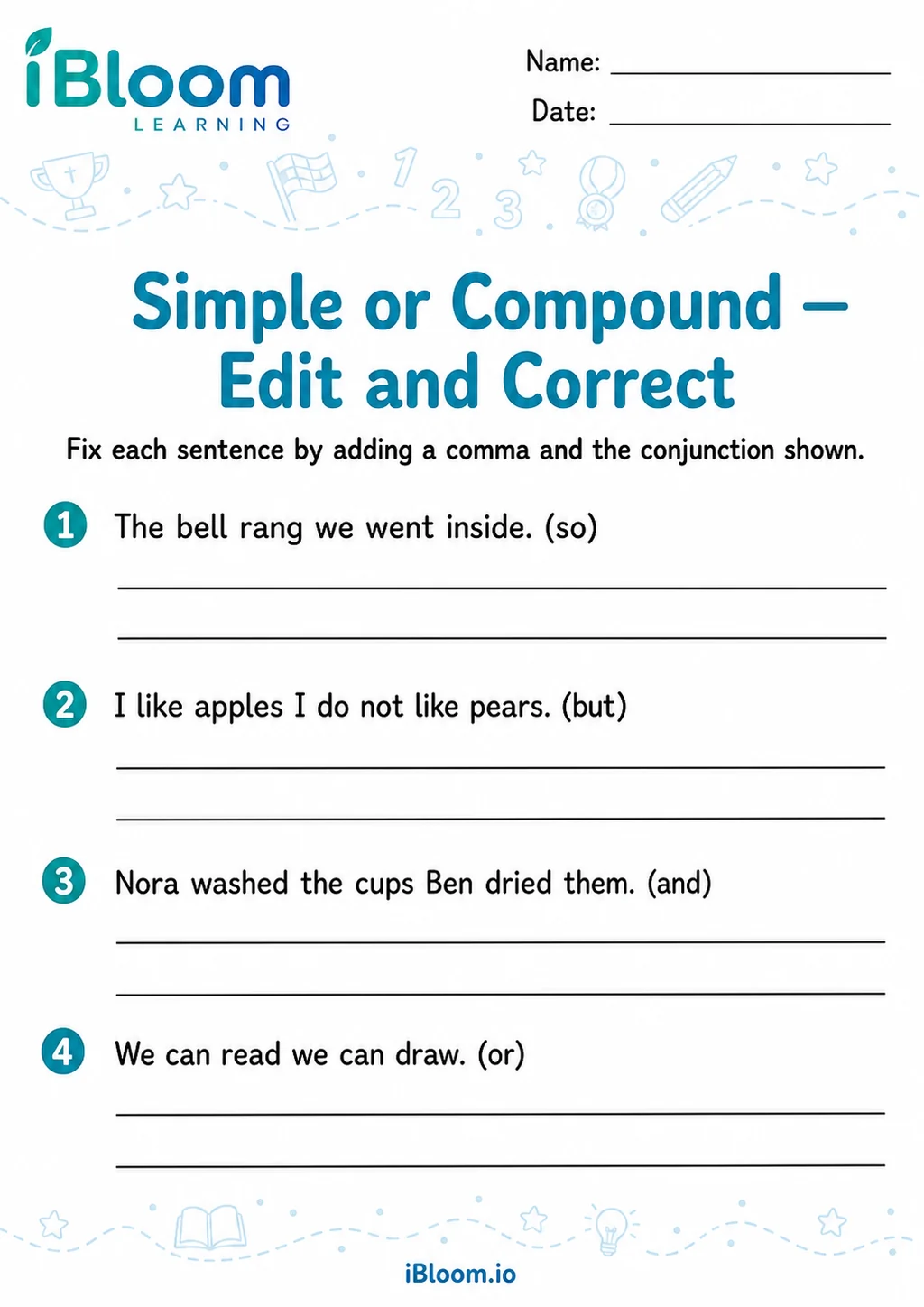 Preview page 1 of Simple Or Compound — Edit and Correct