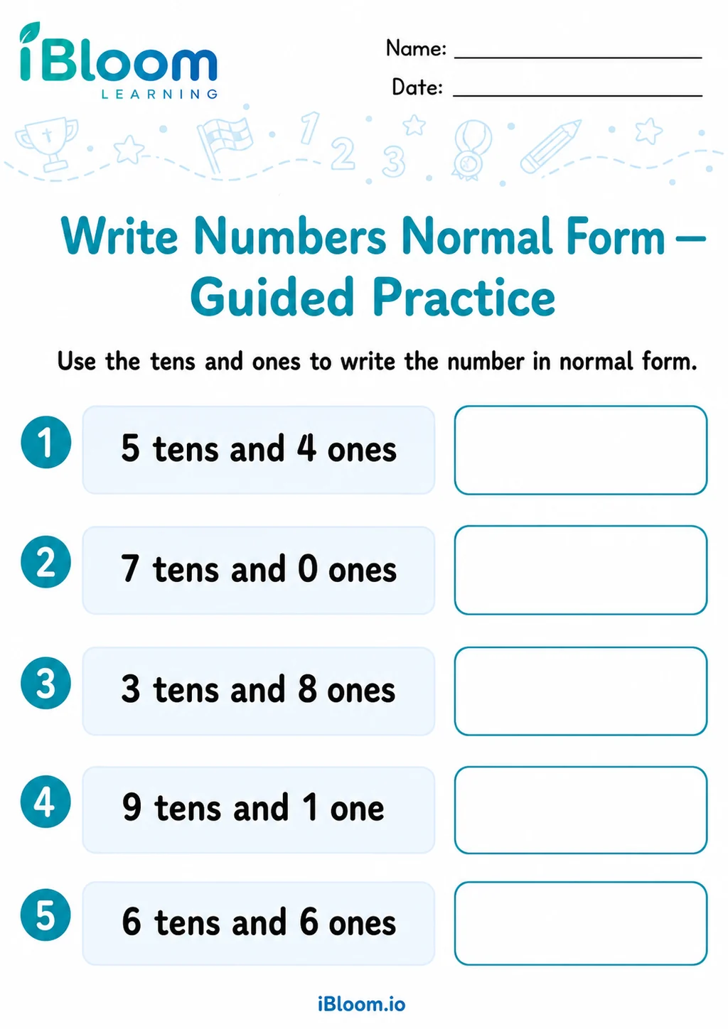 Preview page 1 of Write Numbers Normal Form — Guided Practice