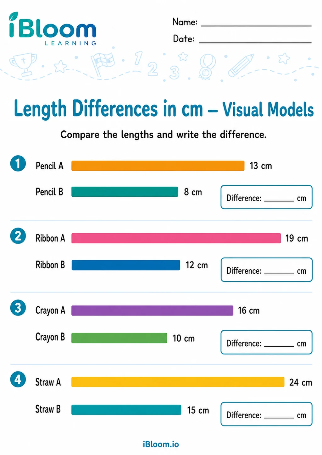 Preview page 1 of Length Differences Cm — Visual Models
