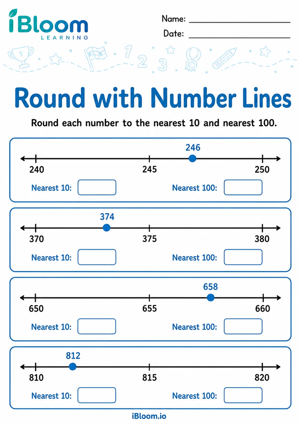 Preview of Round 3 Digit Numbers Mixed — Visual Models worksheet