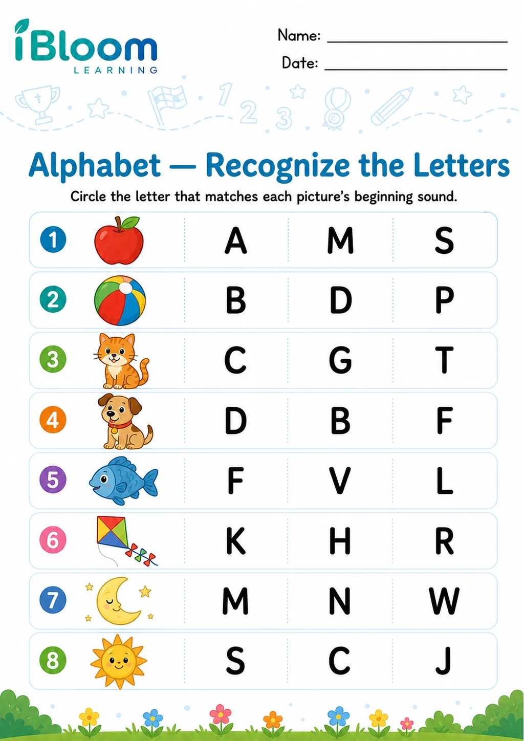 Preview page 1 of Alphabet — Recognize the Skill