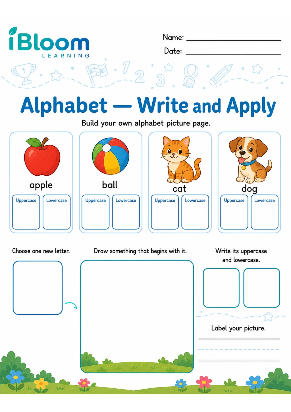 Preview of Alphabet — Write and Apply worksheet