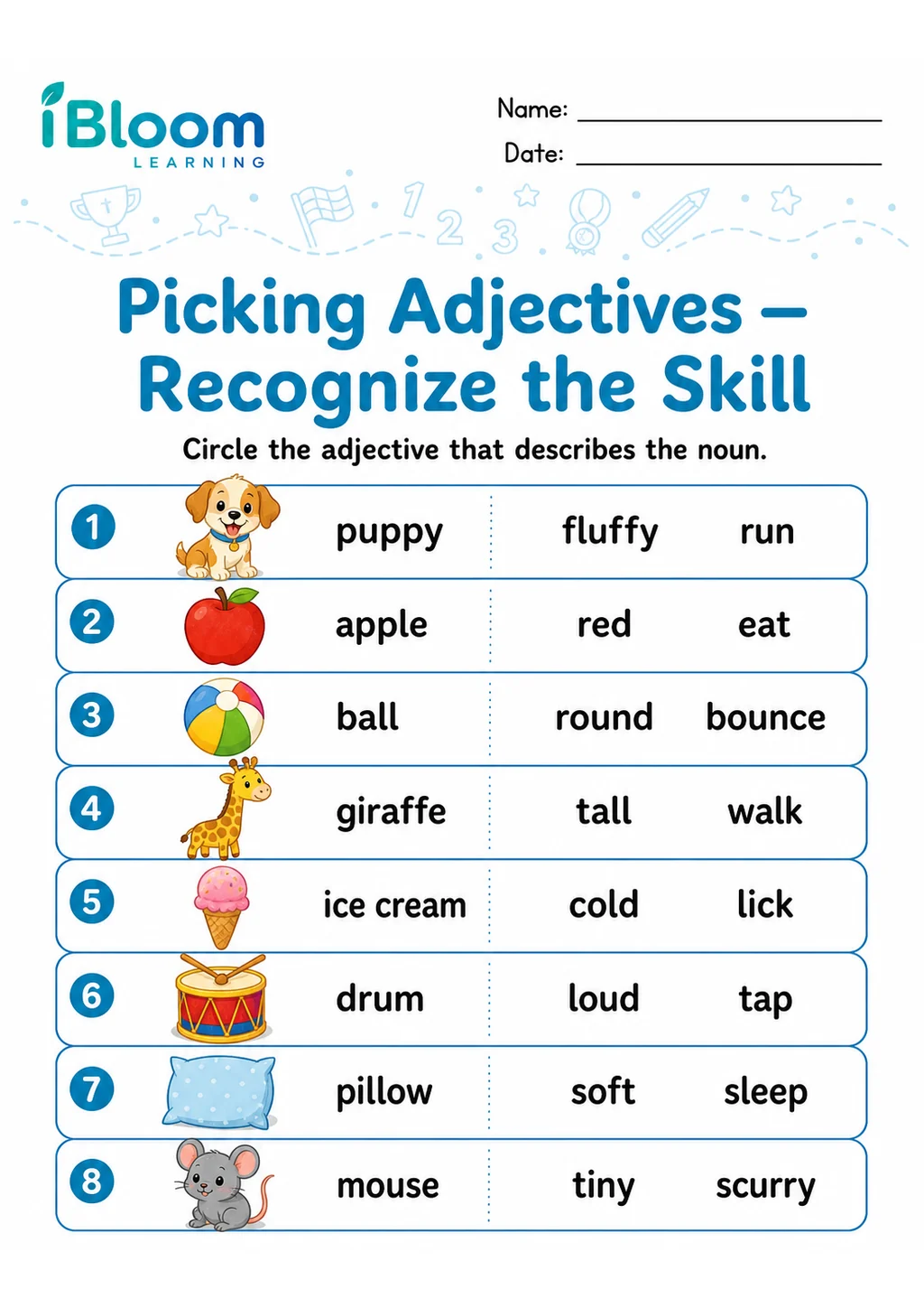 Preview page 1 of Picking — Recognize the Skill