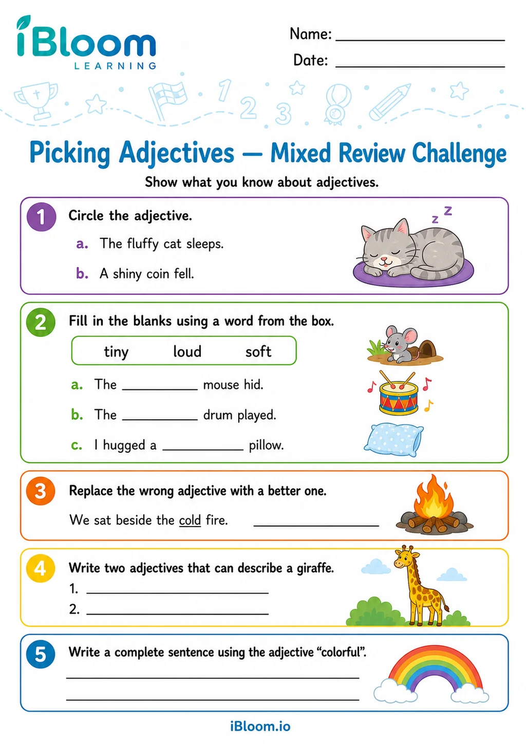 Preview of Picking — Mixed Review and Challenge worksheet
