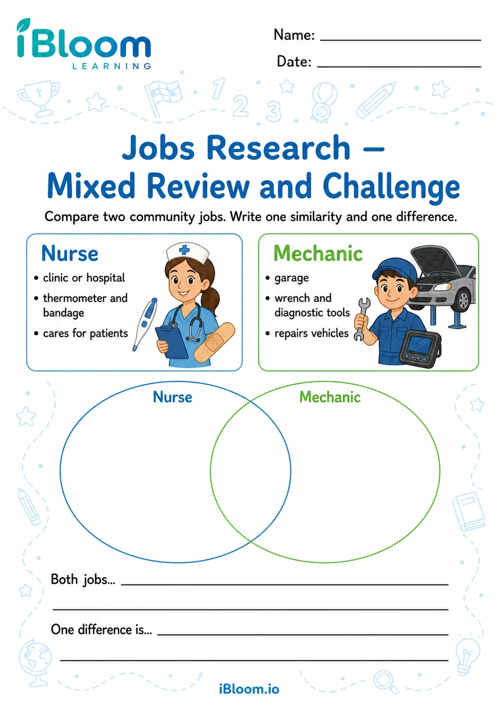 Preview page 1 of Jobs — Mixed Review and Challenge