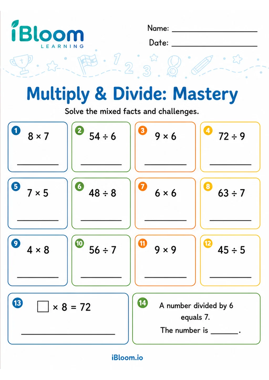 Preview page 1 of Multiply Divide — Mixed Operations Mastery