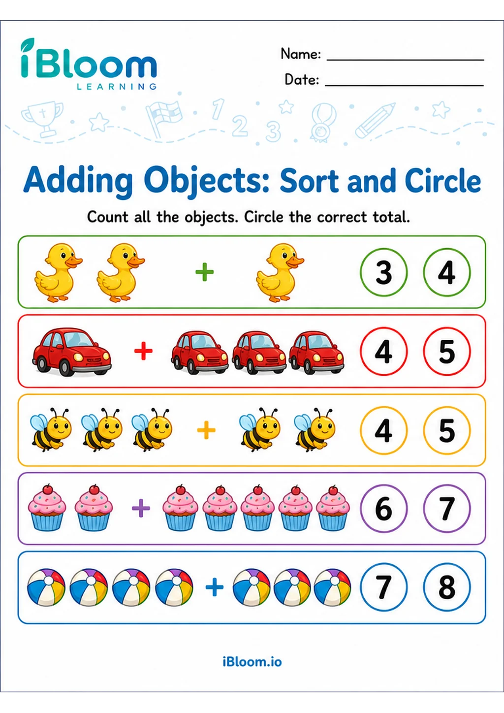 Preview page 1 of Adding Objects — Sort and Circle