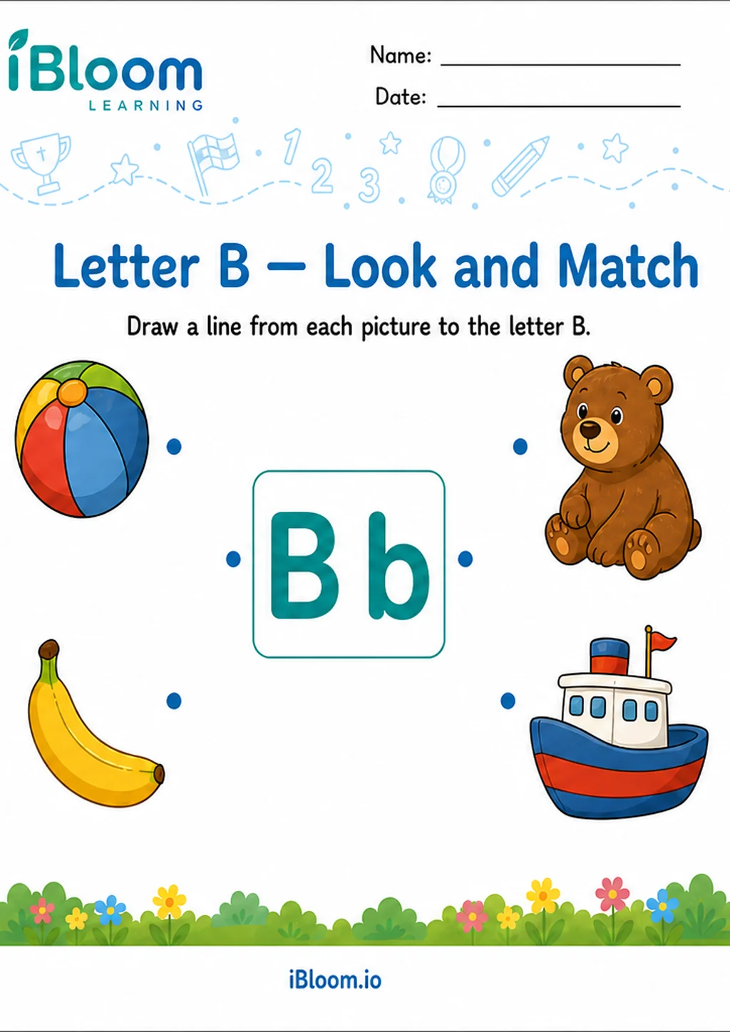 Preview page 1 of Letter B — Look and Match