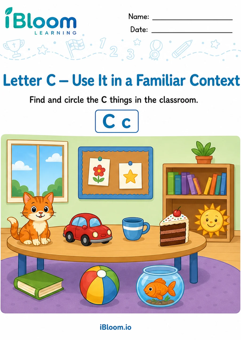 Preview of Letter C — Use It in a Familiar Context worksheet