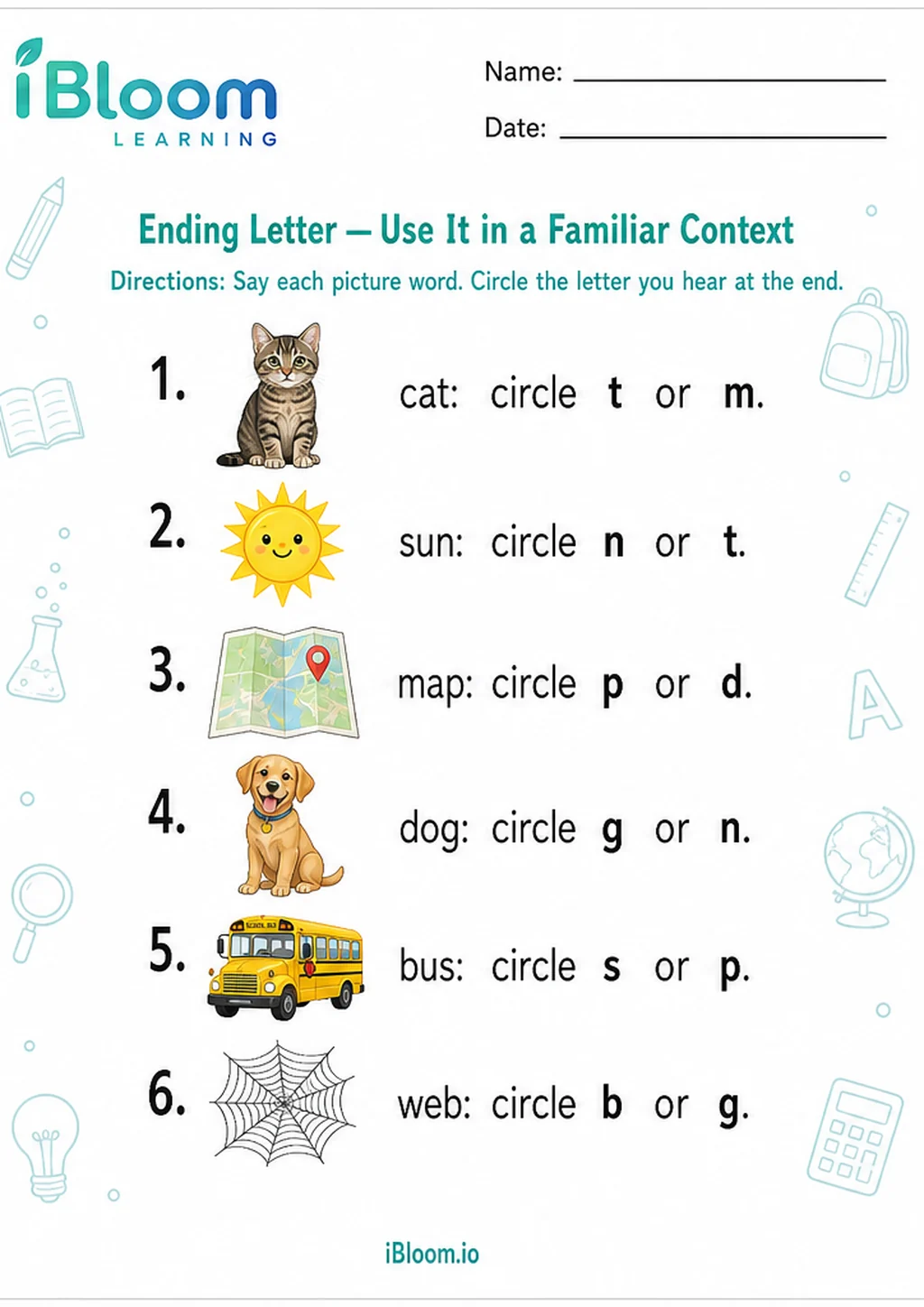 Preview page 1 of Ending Letter — Use It in a Familiar Context