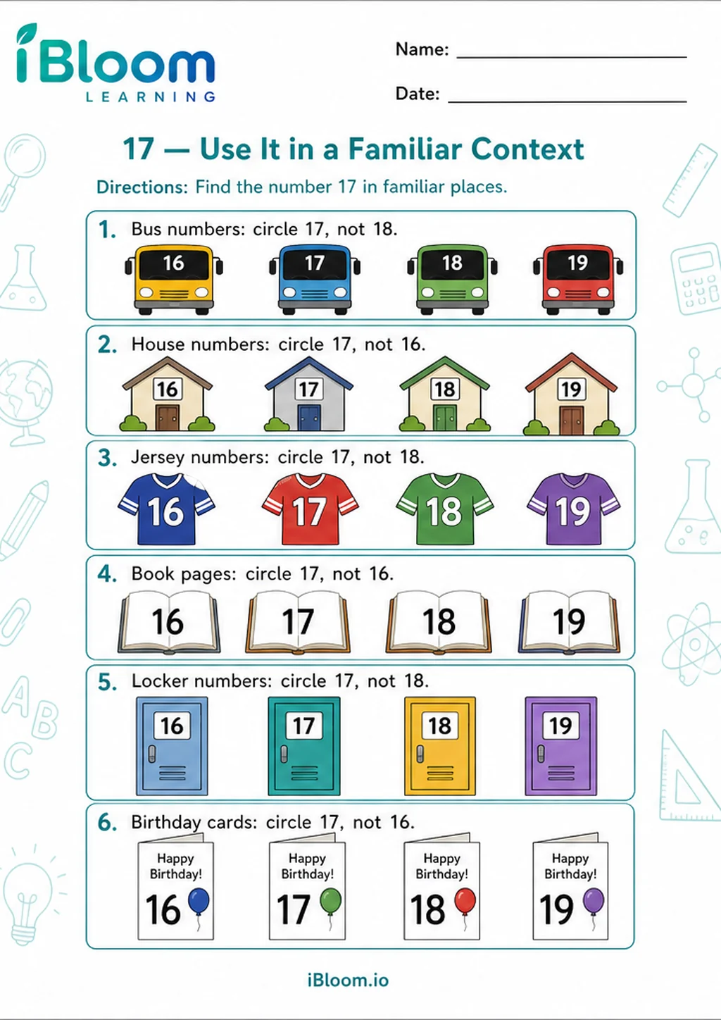 Preview of 17 — Use It in a Familiar Context worksheet