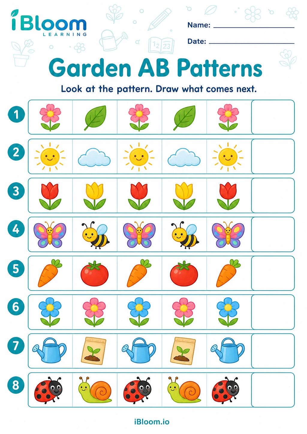 Preview page 1 of Garden AB Patterns