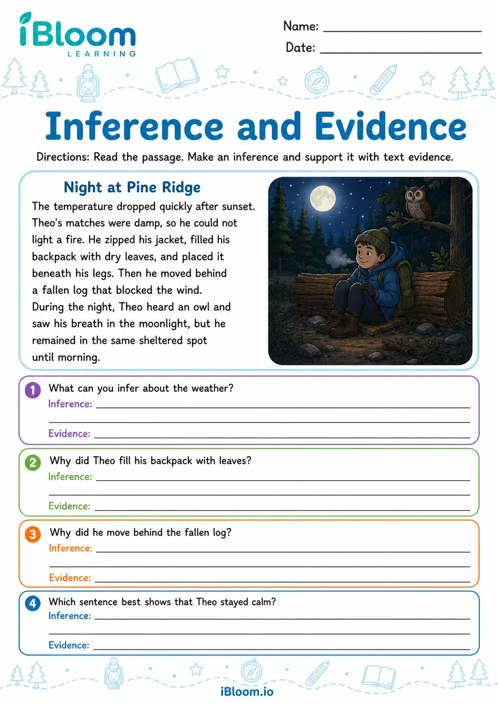 Preview page 1 of Inference and Evidence
