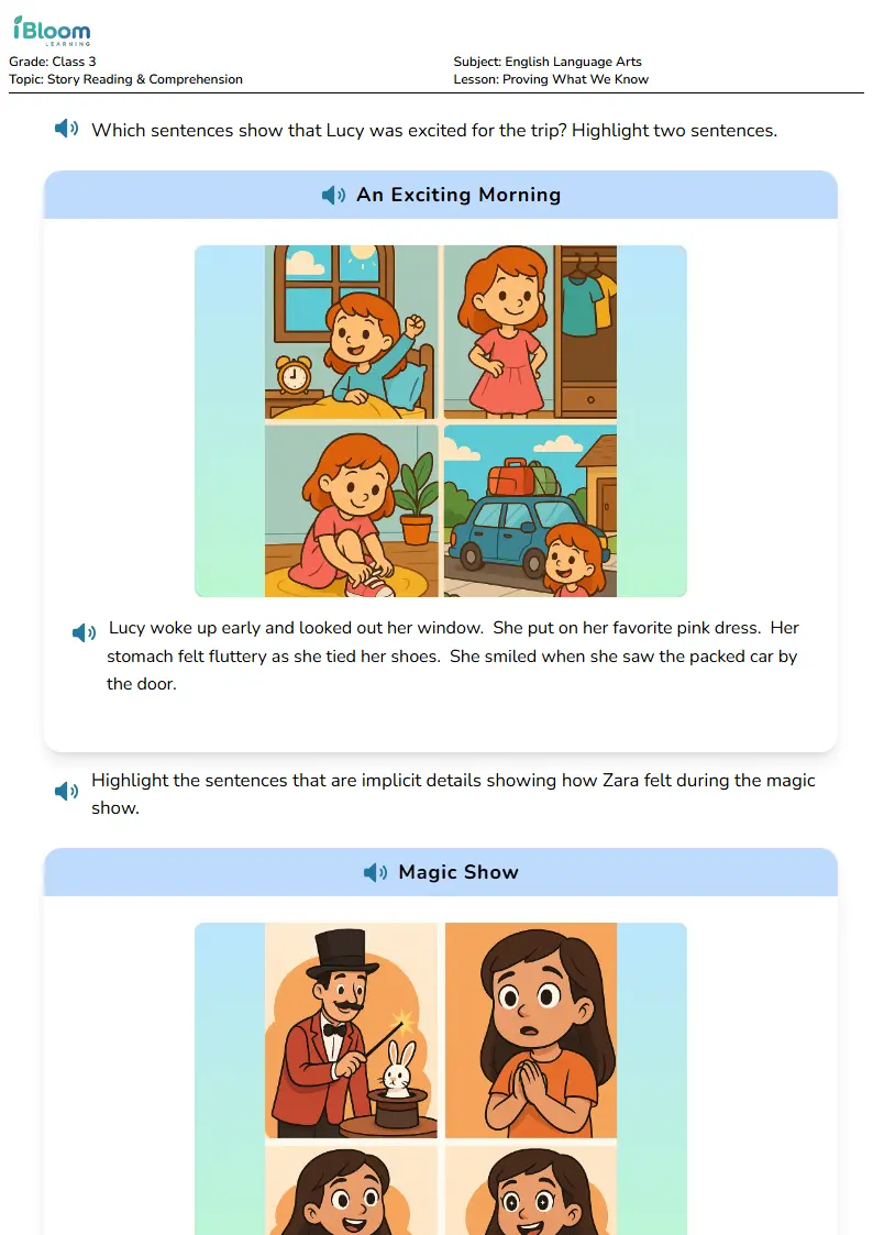 Free Proving What We Know Worksheets for Class 3 | iBloom