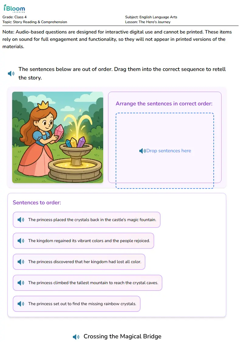 Free The Hero's Journey Worksheets for Class 4 | iBloom